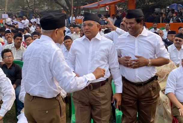 Dilip Ghosh at RSS Sarsangchalak's address in Kolkata on the occasion of Netaji Jayanti.