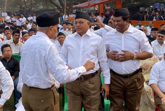 Dilip Ghosh at RSS Sarsangchalak's address in Kolkata on the occasion of Netaji Jayanti.