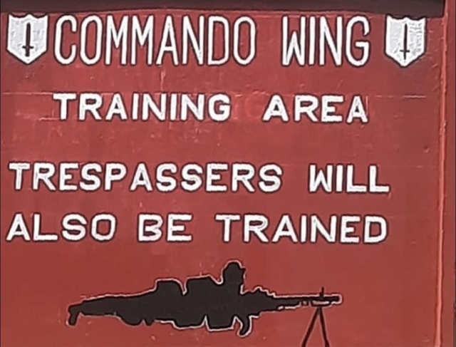 "Trespassers will also be Trained"