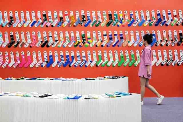 A hosiery expo in China
