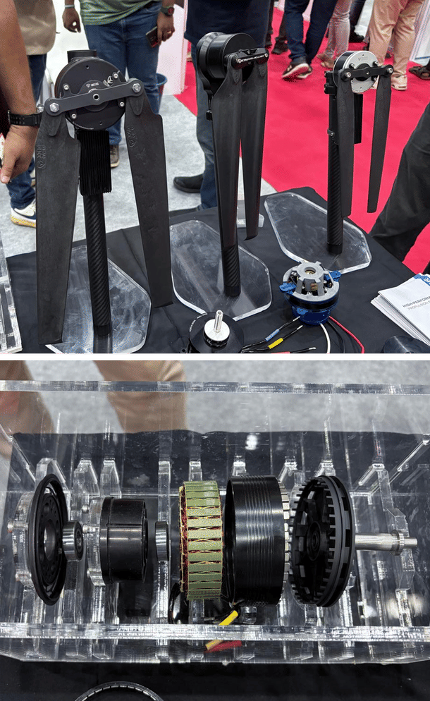 The motor and the propulsion system developed by Vector Technics.