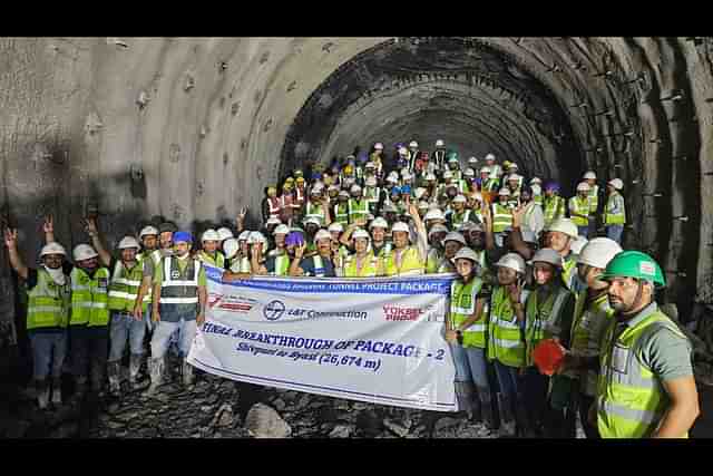 The 6.6 km tunnel between Gullar and Byasi (X/@RailVikas)