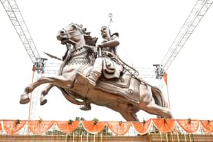 A bronze statue of Maharaja Suheldev unveiled by Uttar Pradesh Chief Minister Yogi Adityanath.