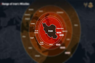 The map showing the range of Iran's missile capabilities. (Source: Israel Defence Force)