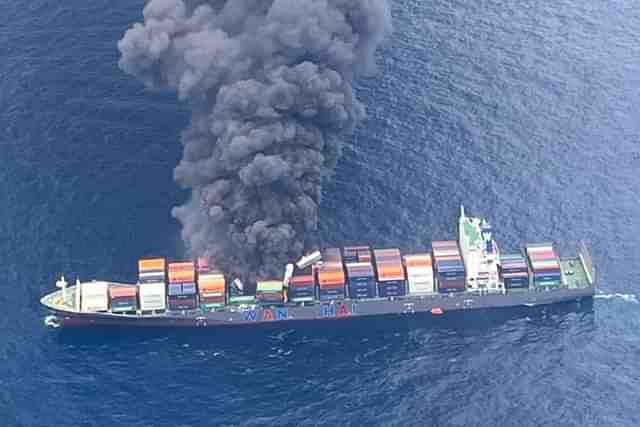 The Singapore-flagged ship MV Wan Hai 503 (File Photo)