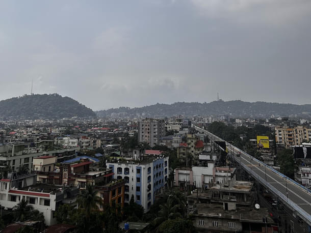 View of Guwahati city from an elevated vantage point