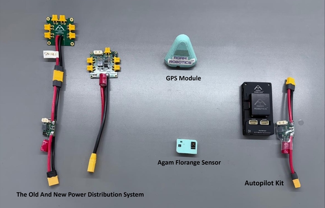 Drone components developed by Agam Robotics.