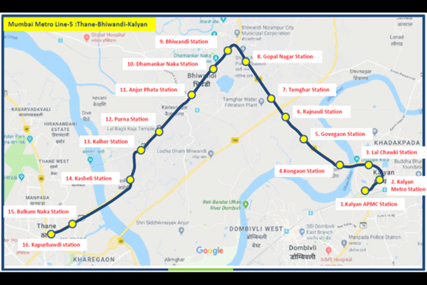Mumbai Metro Line-5 Map
