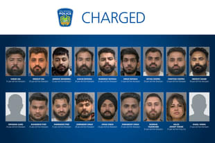 Mugshots of the arrested individuals (Credit: Peel Regional Police)