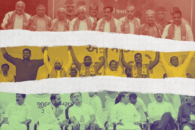 Visavadar and Kadi bypolls are set to be a three-way tussle.