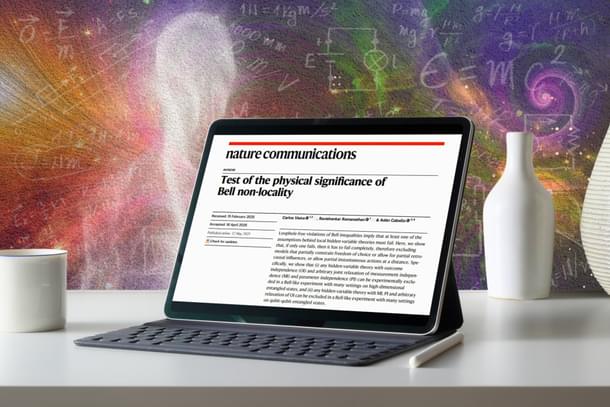 A paper in the May 12, 2025, issue of Nature, titled 'Test of the physical significance of Bell non-locality'.