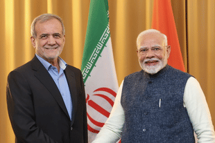 PM Modi with Iran's President Masoud Pezeshkian
