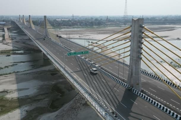 The newly inaugurated Ganga bridge