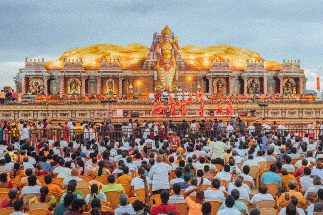 Murugan Bhakthargal Aanmeega Manadu, organised by Hindu Munnani. drew over 5 lakh devotees.