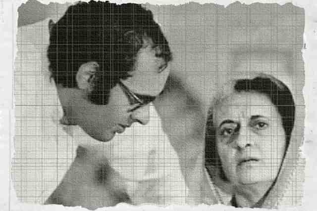 Sanjay Gandhi and Indira Gandhi.