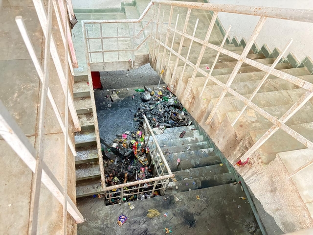 Way to the basement, which is blocked. 