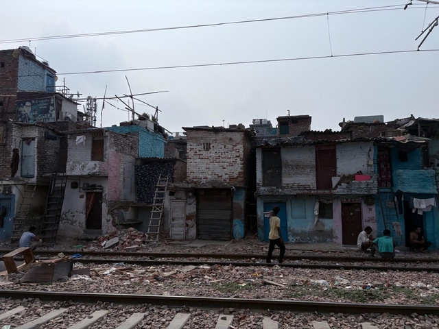 The beneficiaries have moved from surrounding slums like these. 
