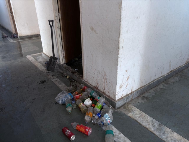 Waste taken out from shafts while cleaning. 