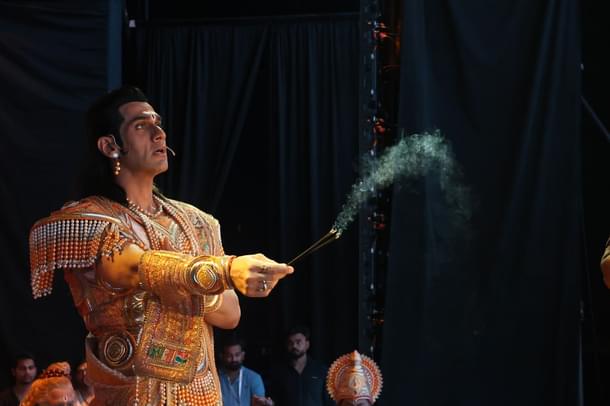 Pooja before the curtains go up.