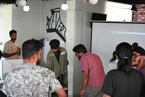 The team at work