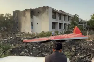 Civil Aviation Minister Naidu at Air India plane crash site in Ahmedabad (File Photo)