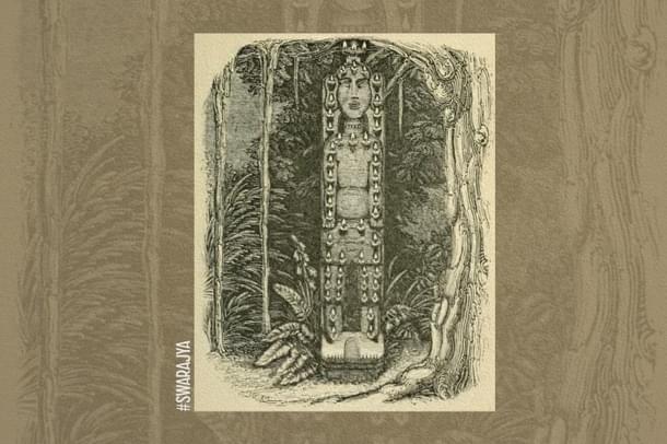 Paramasakti ('Paramasattee') A village Goddess that was taken to London missionary museum. (Samuel Mateer, 1871).