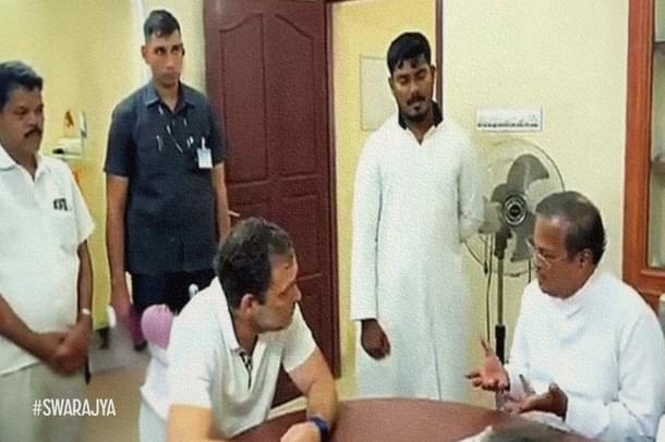 Hate speech making George Ponnaiah in theological discussion with Rahul Gandhi - now leader of the opposition.
