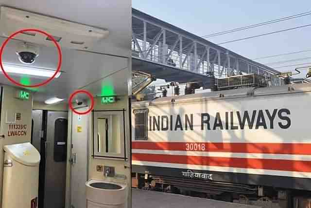 CCTV cameras in train coaches aim to deter crime and ensure secure travel. (Pic Via X)

