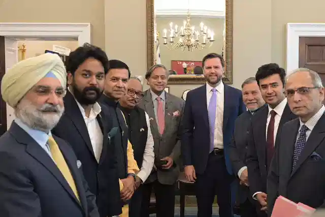 The all-party Indian Parliamentary Delegation to the US, led by MP Shashi Tharoor met the US Vice President J.D. Vance after Operation Sindoor.