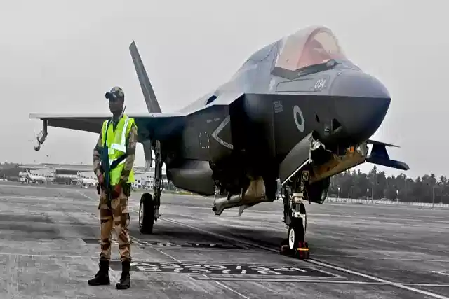 Grounded F-35B undergoes final checks (Pic Via X)