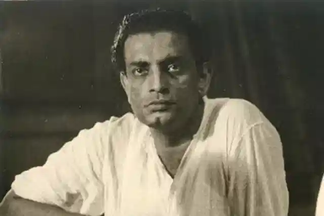 Satyajit Ray with Ravi Sankar music recording for Pather Panchali  in 1955. (File Photo)
