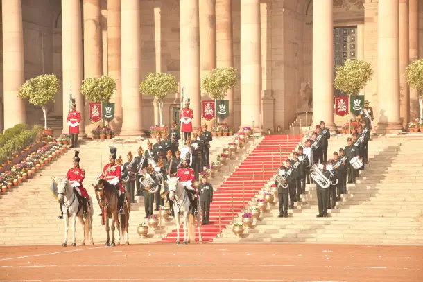 Change of Guard Ceremony at Rashtrapati Bhavan.