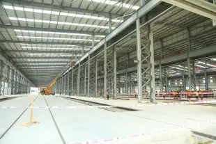 The upcoming Kazipet Railway Manufacturing Unit (Credit: @kishanreddybjp/X)