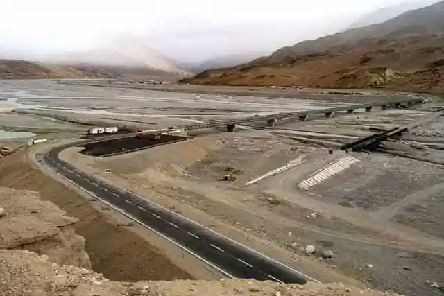 A stretch of the nearly completed alternative road leading to the DBO military outpost. (Pic Via X)