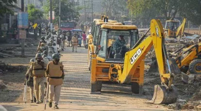 The bulldozers arrive in Batadrava (Source: PTI)