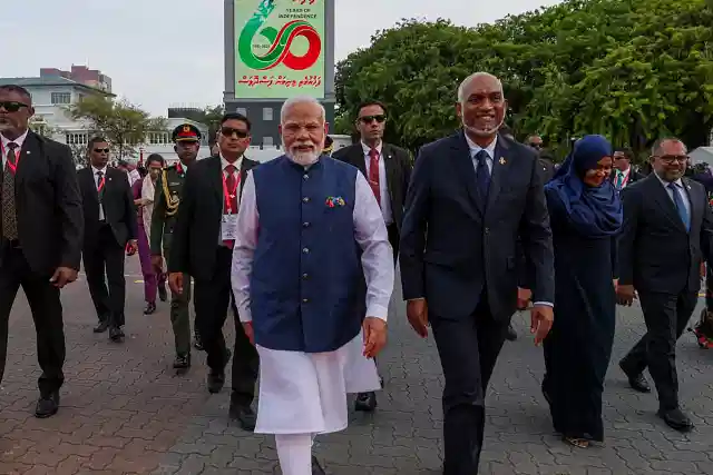 PM Modi with Maldives President Muizzu