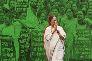 CM Mamata Banerjee protesting against her own government during the RG Kar Rape-Murder case.