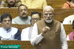 PM Narendra Modi in Lok Sabha