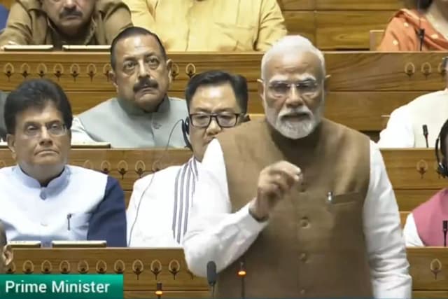 PM Narendra Modi in Lok Sabha