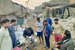 Delhi Police conduct checks in Kalindi Kunj to identify illegal Bangladeshi immigrants.