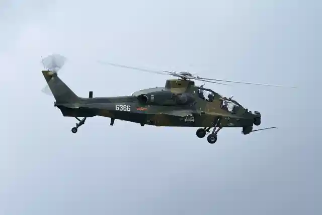 A CAIC Z-10K helicopter arrives at Zhuhai Jinwan Airport for Airshow China 2016. (Alert5/Wikipedia) 