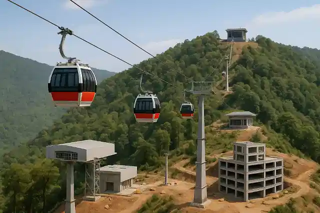 A ropeway (Pic Generated Via AI)