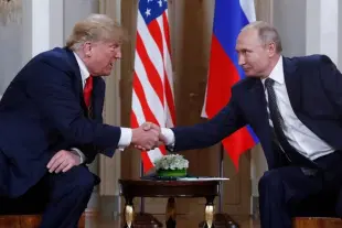 U.S. President Donald Trump and Russian President Vladimir Putin (Pic Via X)