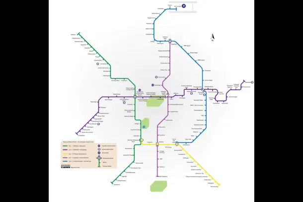 The Bengaluru Metro Network (WikimediaCommons)