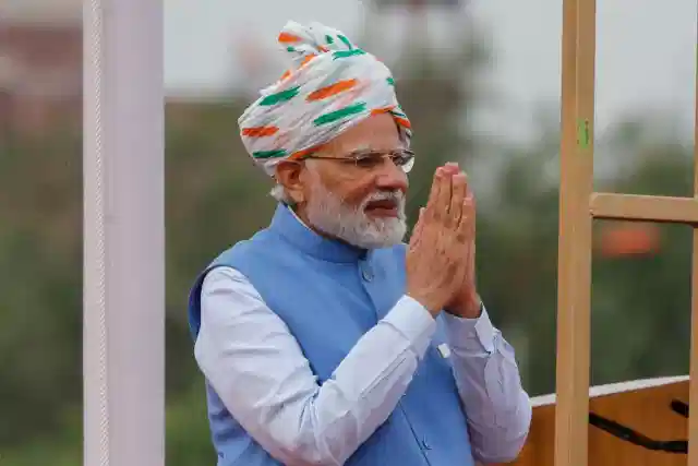 PM Modi at the Independence Day celebrations.