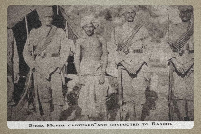 Bhagwan Birsa Munda, also known as Dharti Aba, captured.