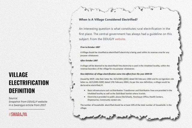 Village Electrification Definition.