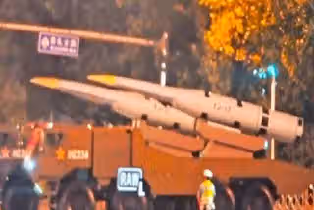 Three hypersonic missiles were seen in the images that have emerged online. 