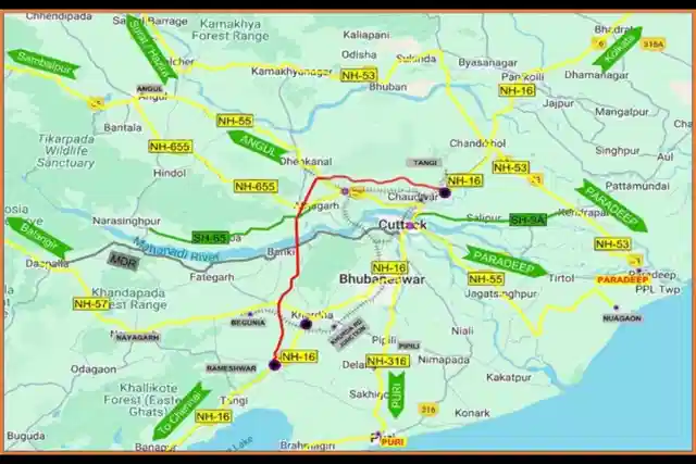 A map of the proposed ring road project
