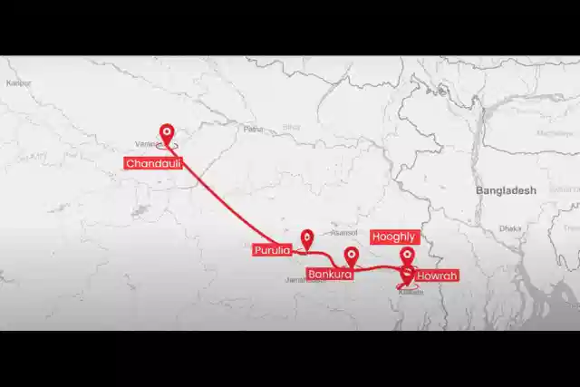 Representative Route of  Varanasi-Kolkata Expressway
